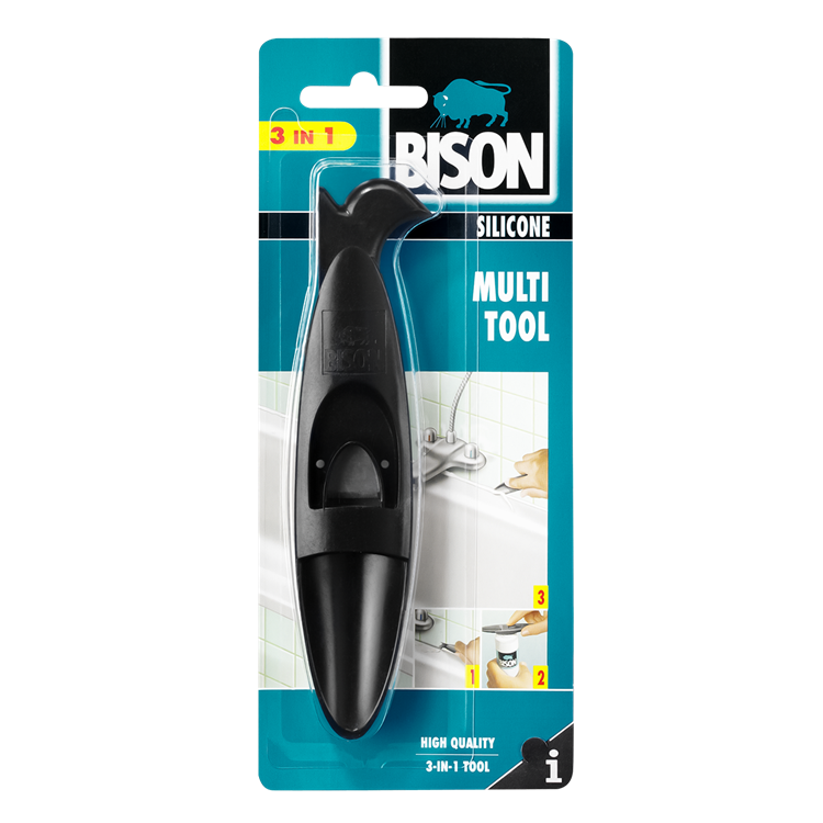 Chargez l'image dans la visionneuse de la galerie, Bison multi tool, koker openen, spuitmondje afsnijden, afwerken voegkit, multi-functioneel, kit verwijderen, makkelijk in gebruik, handig voor iedere klus

