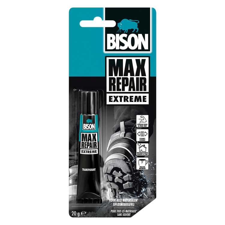 Afbeelding laden in galerijviewer, Bison max repair power 20 gram- extra krachtige en flexibele reparatielijm, transparant, ideaal voor schoenen, rubber, leer, 1001 reparaties, 20 gram tube
