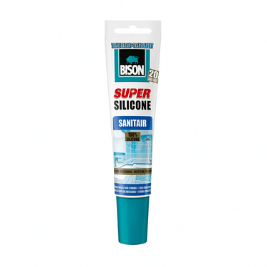 Bison super silicone transparant tube 150 ml, siliconenkit, keuken, voegen, hygiënisch, slijtvast, temperatuurbestendig van -50°c tot +120°c, makkelijk in gebruik