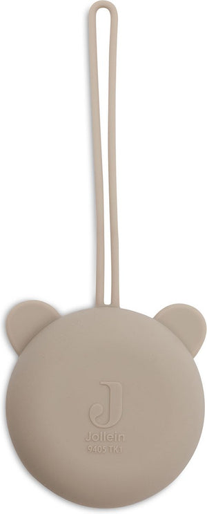 Jollein baby speenhouder siliconen - ø7cm - olive green