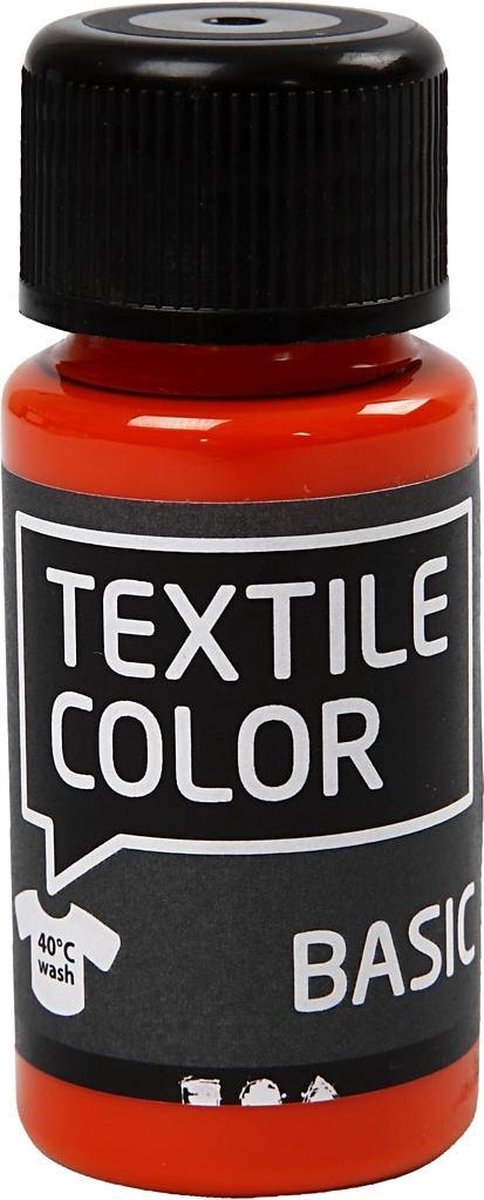 Creativ company textile color semi-dekkende textielverf - oranje, 50ml