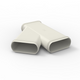 Renson 1074443 - easyflex y-connectie 3x 140x64aansluitingen: 3x 140x64 | 4 stuks