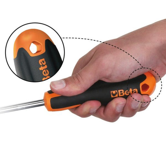 Beta evox schroevendraaier tools 1207e tx10 voor schroeven met torx® profiel - verchroomd, tip gebruneerd