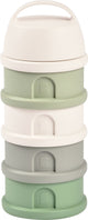 Béaba melktoren - baby melkpoeder doseerdoosjes - 4 laagse melkpoeder toren - babyvoeding bewaarbakjes - bpa vrije poedertoren - cotton sage green