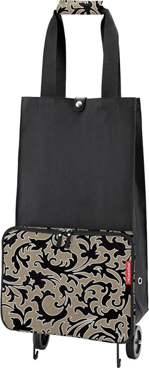 Reisenthel foldabletrolley boodschappentrolley - opvouwbaar - 30l - baroque marble zwart