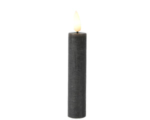 Lumineo led dinerkaarsen met flikkerende vlam grijs dia2x16cm was met 6 uur timer