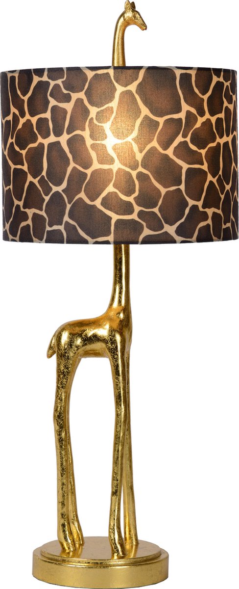 Lucide extravaganza miss tall - tafellamp - ø 25 cm - 1xe27 - mat goud messing