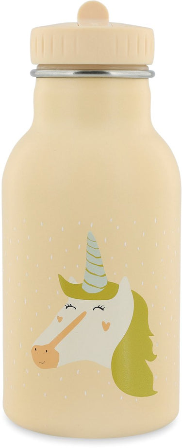 Trixie thermos drinkfles - mrs. unicorn - rvs waterfles voor kinderen - lekvrije fles - 350ml - roze
