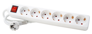 Kopp 1045932 - snoer 6vra 3x1,5mm 1,4mt wit schakelaar | 5 stuks