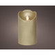 Lumineo led waving kaars wax goud ã˜7,5xh12,5cm warm wit