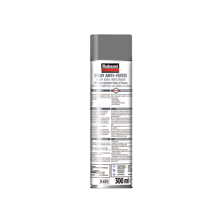 Afbeelding laden in galerijviewer, Rubson anti - infiltratie spray 300ml grijs | coating isolatie spray grijs | overschilderbaar repair coating spray | universele toepassing | vloeibaar rubber seal | rubber spray rubber coating.

