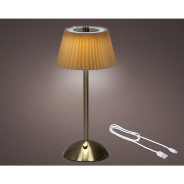 Lumineo tafellamp oplaadbaar met led oranje goud ã˜15xh30,5cm