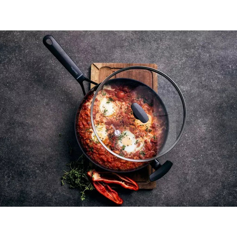 Load image into Gallery viewer, Greenpan smart collection keramische stoofpan met deksel 28 cm zwart
