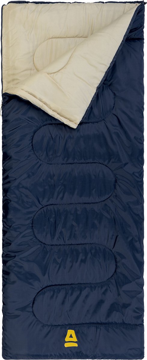 Abbey camp slaapzak 3 seizoenen - dekenmodel - donkerblauw - 210 x 85 cm - koppelbaar en extra ruim