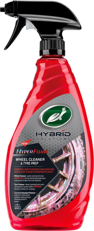 Turtle wax hs hyperfoam wheel tyre cleaner - snel reagerende formule - frist velgen op - lost remstof, straatvuil en lichte ijzerafzettingen op - 680 ml