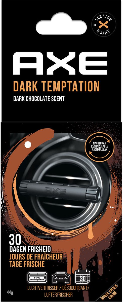 Axe luchtverfrisser dark temptation aluminium 3-delig