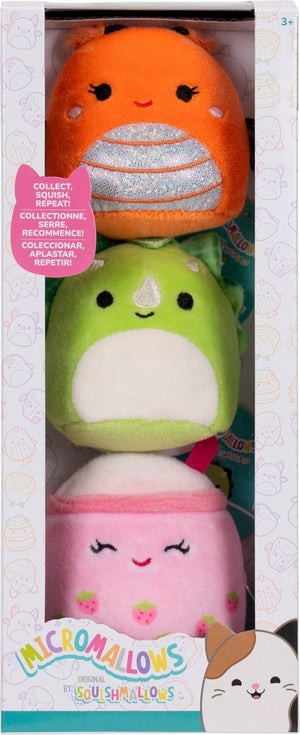 Squishmallows knuffel pluche - micromallows mony, tristan, victoria - 3dlg.