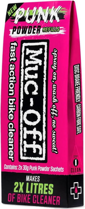 Muc-off punk powder refills fiets-motor schoonmaakproduct poetsmiddel concentraat - 2x 30gram
