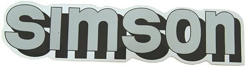 Mza simson decoratie lettering simson white silver for tank