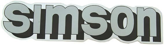 Mza simson decoratie lettering simson white silver for tank