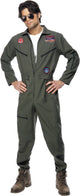 Vegaoo top gun overal - piloten kostuum heren - maat l - 52-54
