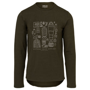 Performance lange mouwen t-shirt venture army green