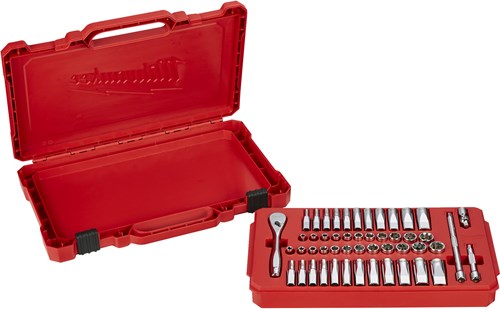 Afbeelding laden in galerijviewer, Milwaukee accessoires milwaukee ratel + doppen set 1 4 drive 28 pc ratchet + socket set metric - 4932464943
