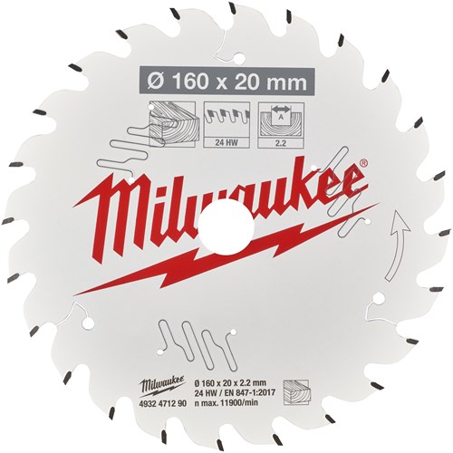 Chargez l'image dans la visionneuse de la galerie, Milwaukee accessoires cirkelzaagblad p w 160x20x2,2x24atb - 4932471290
