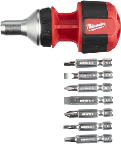 Load image into Gallery viewer, Milwaukee accessoires 8 in 1 compact ratcheting multi-bit schroevendraaier - 1pc - 4932471868
