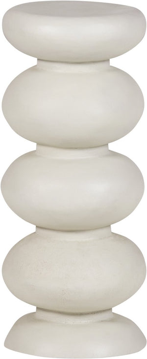 Woood brilo bijzettafel - metaal - creme - 69x29x29