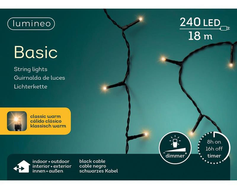 Load image into Gallery viewer, Lumineo kerstverlichting basic 240l classic warm
