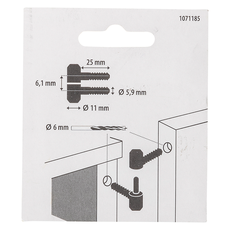 ギャラリービューアに画像をロードする, Mack 1071185 - 2 meubel inboorpaumellen zwart ø 11 x 25 mm | 5 stuks

