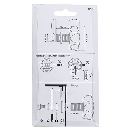 Mack 1071241 - brievenkast cijferslot grijs rond | 3 stuks