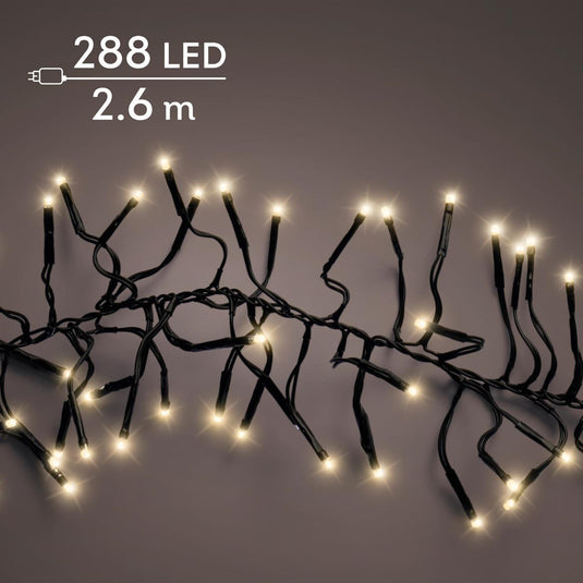 Lumineo cluster kerstverlichting 288led 2,6m softgold indoor + outdoor