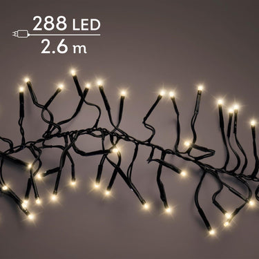 Lumineo cluster kerstverlichting 288led 2,6m softgold indoor + outdoor