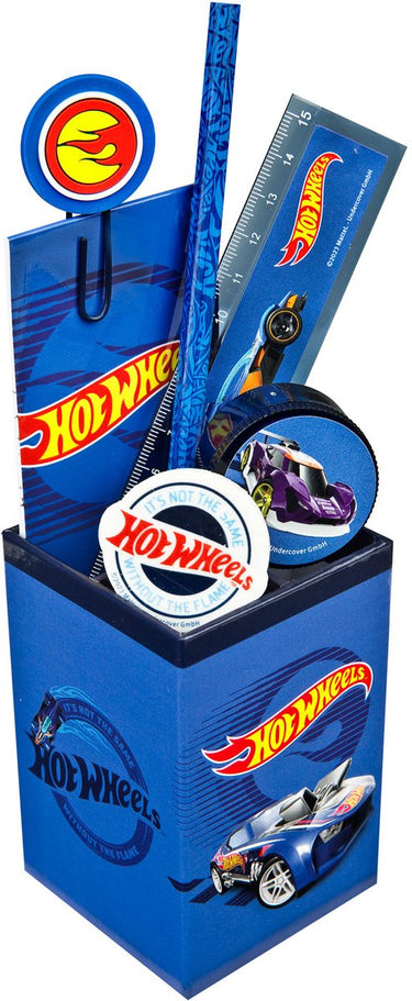 Hot wheels gevulde pennenbak 7 delig