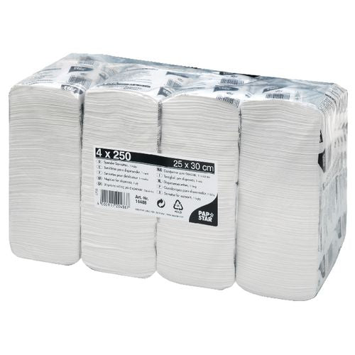 Servetten papstar 25x30cm wit