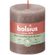 Bolsius rustiek stompkaars rustic taupe ø68x80 mm 30 uur (4 stuks)