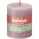 Bolsius rustiek stompkaars ash rose ø68x80 mm 30 uur (4 stuks)