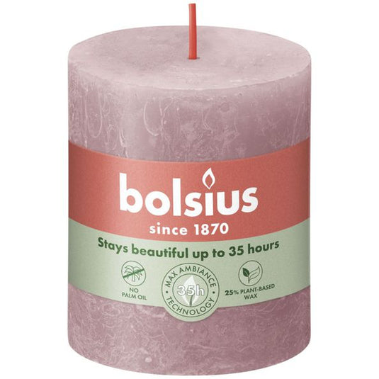 Bolsius rustiek stompkaars 80 68 ash rose a4