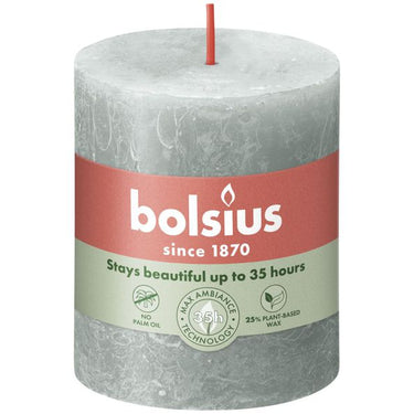 Bolsius rustiek stompkaars jade green ø68x80 mm 30 uur (4 stuks)