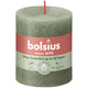 Bolsius stompkaarsen shine 4 st rustiek 80x68 mm fris olijfkleurig