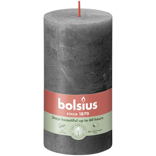 Bolsius rustiek stompkaars 130 68 stormy grey a4