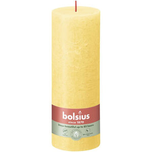 Bolsius rustiek stompkaars sunny yellow ø68x190 mm 85 uur (4 stuks)