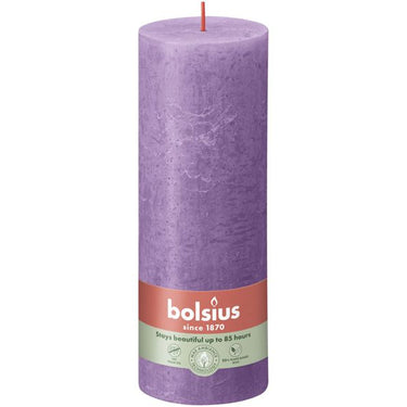 Bolsius rustiek stompkaars vibrant violet ø68x190 mm 85 uur (4 stuks)