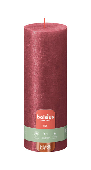 Bolsius stompkaars shimmer red ø68x190 mm 85 uur (4 stuks)