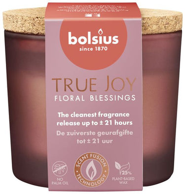 Bolsius geurglas met kurkdeksel true joy floral blessings ø83x66 mm 21 uur (6 stuks)