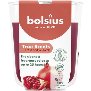 Bolsius geurglas true scents pomegranate ø73x80 mm 25 uur (6 stuks)