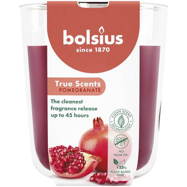 Bolsius geurglas true scents pomegranate ø85x97 mm 45 uur (4 stuks)