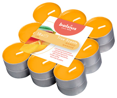 Bolsius geurtheelichten true scents mango ø38x18 mm 4 uur (8x 18 stuks)